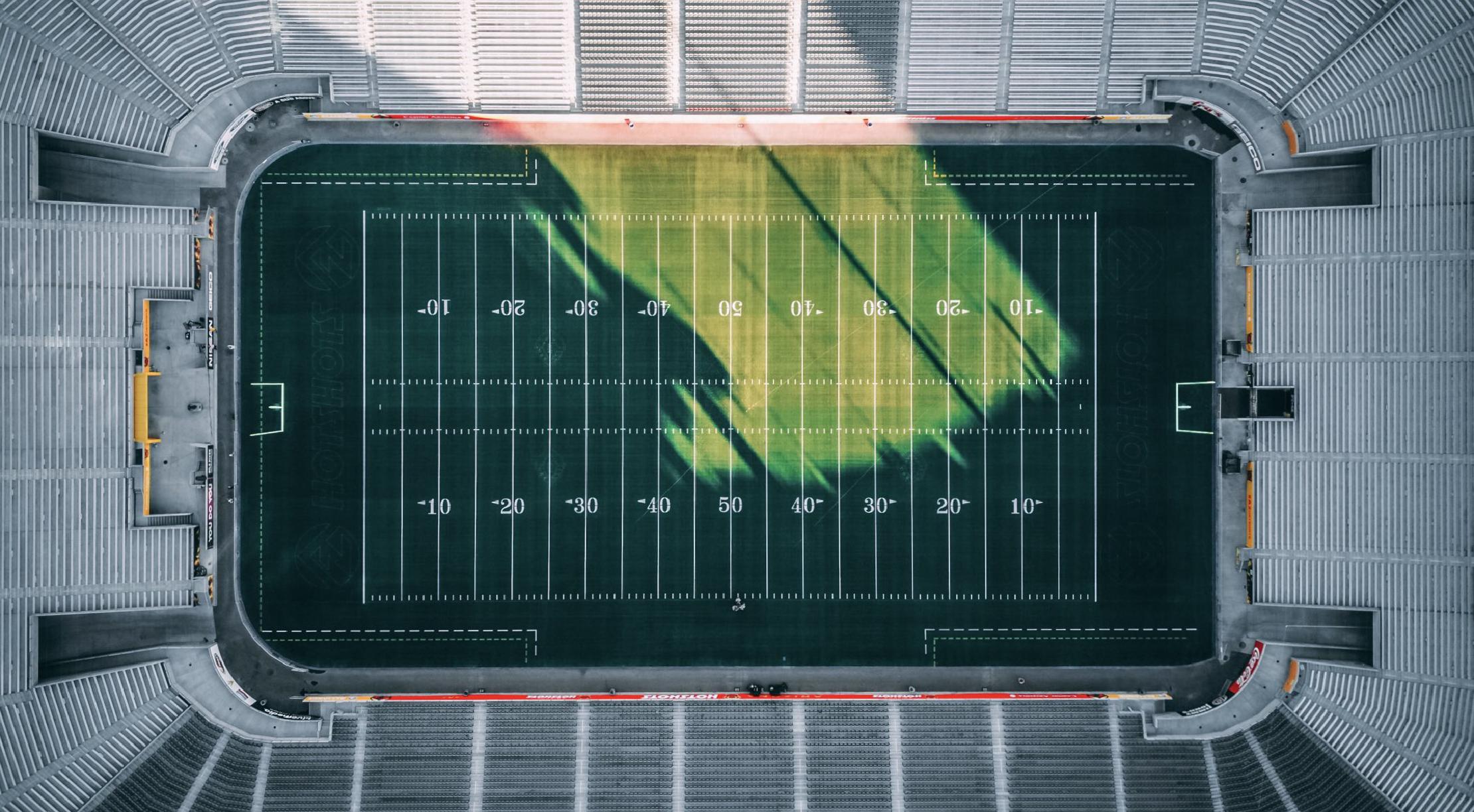 Football field from above
