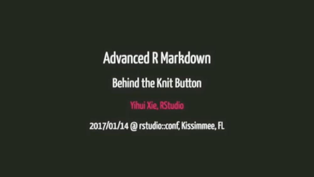 Advanced R Markdown Tutorial