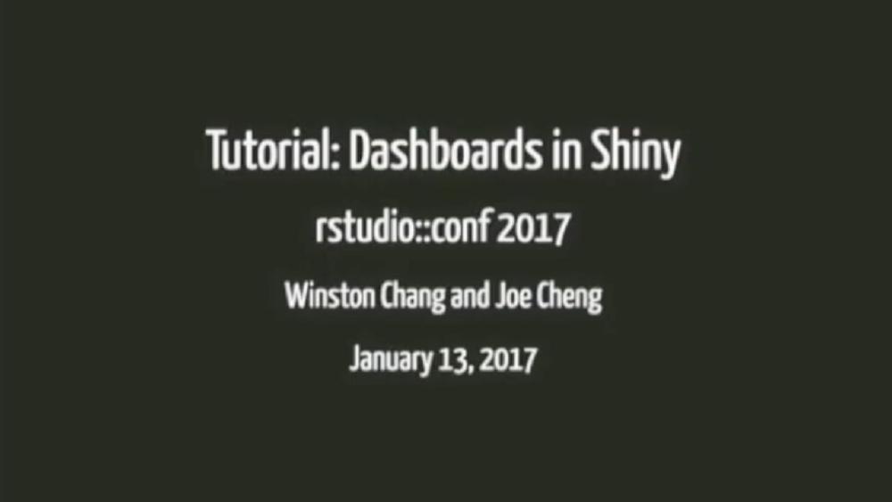 Building Dashboards with Shiny Tutorial