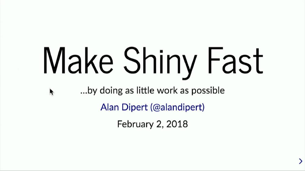 Make Shiny fast by doing as little work as possible