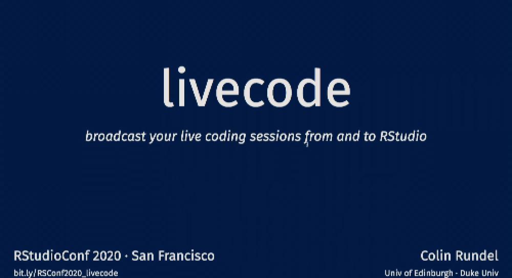 livecode: broadcast your live coding sessions from and to RStudio